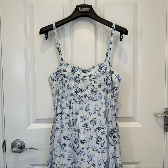 SOLD! MAXMARA LEISURE Label-cut ‘Potus’ Logo Print Dress Size: Small US4 Spring - Picture 15 of 16
